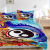 3pcs Yin Yang Symbol Duvet Cover Set -Includes 1 Duvet Cover and 2 Pillowcases, No Quilt Core, All-Season Home Decor  yy251111179