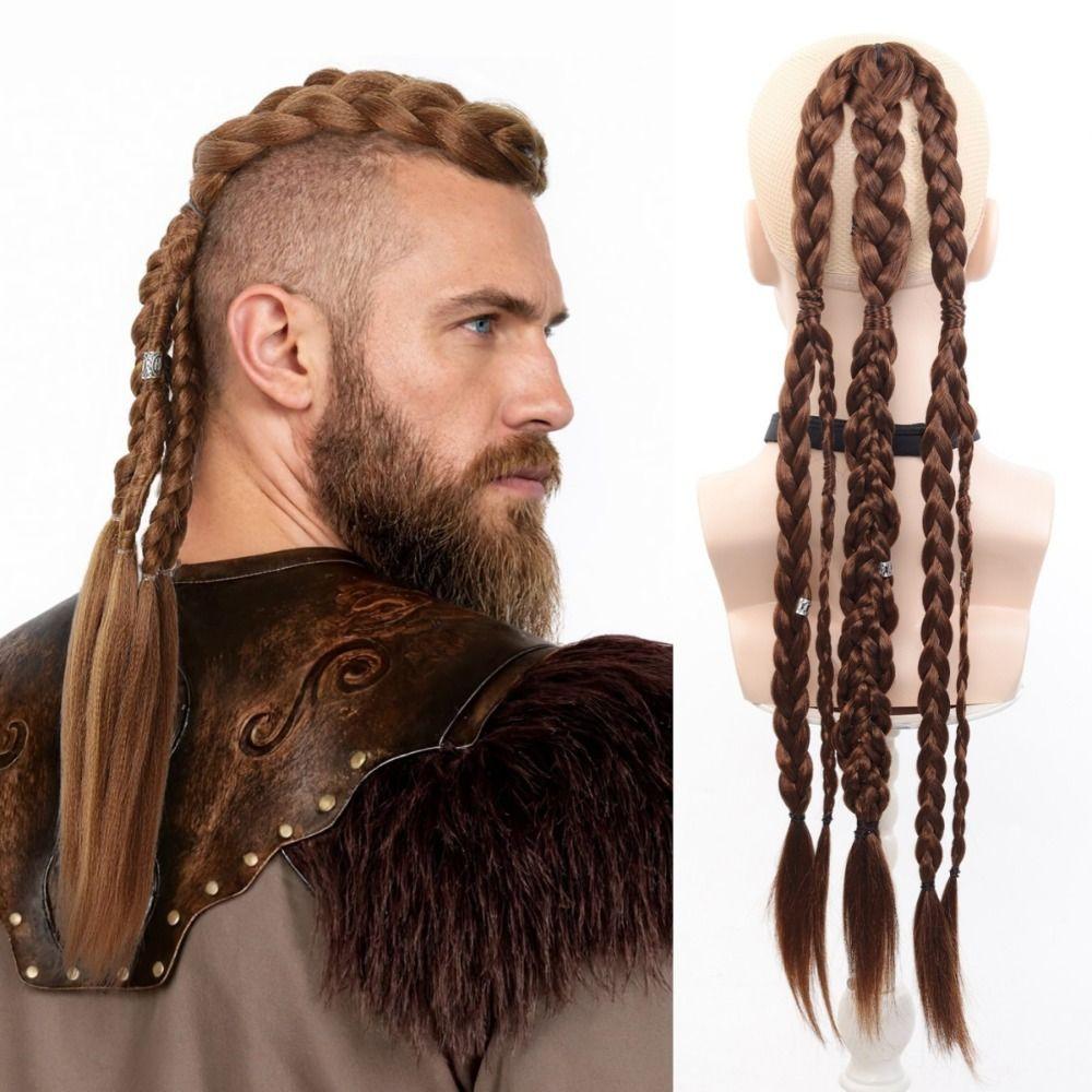 Long Viking Hair Extensions Clip In Handcrafted Braids Pony Tails  Renaissance Warrior Accessories