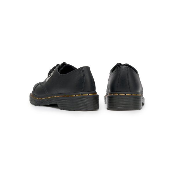 Dr. Martens Leather Round Toe Lace-Up Comfortable Durable Low-Top Casual Shoes Unisex Casual Shoes Black 31684001