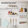 Wall-Mounted Pegboard Organizer with Accessories: Versatile Punch-Free Hanging System for Kitchens, Tool Rooms, and E-Sports Rooms.