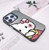 Sanrio TK Hello Kitty Urocze Czarne Etui na Telefon dla Apple 17