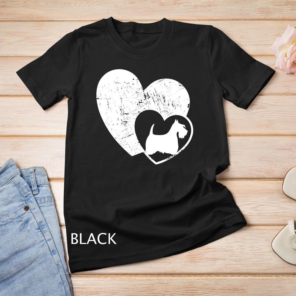 Scottish Terrier Heart Dog Unisex T-shirt Unisex T-Shirt XXXXL