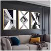 Living Room Decorative Painting Unframed Black And White Geometric Figure Nordic Style Posters Art Canvas Pictures For