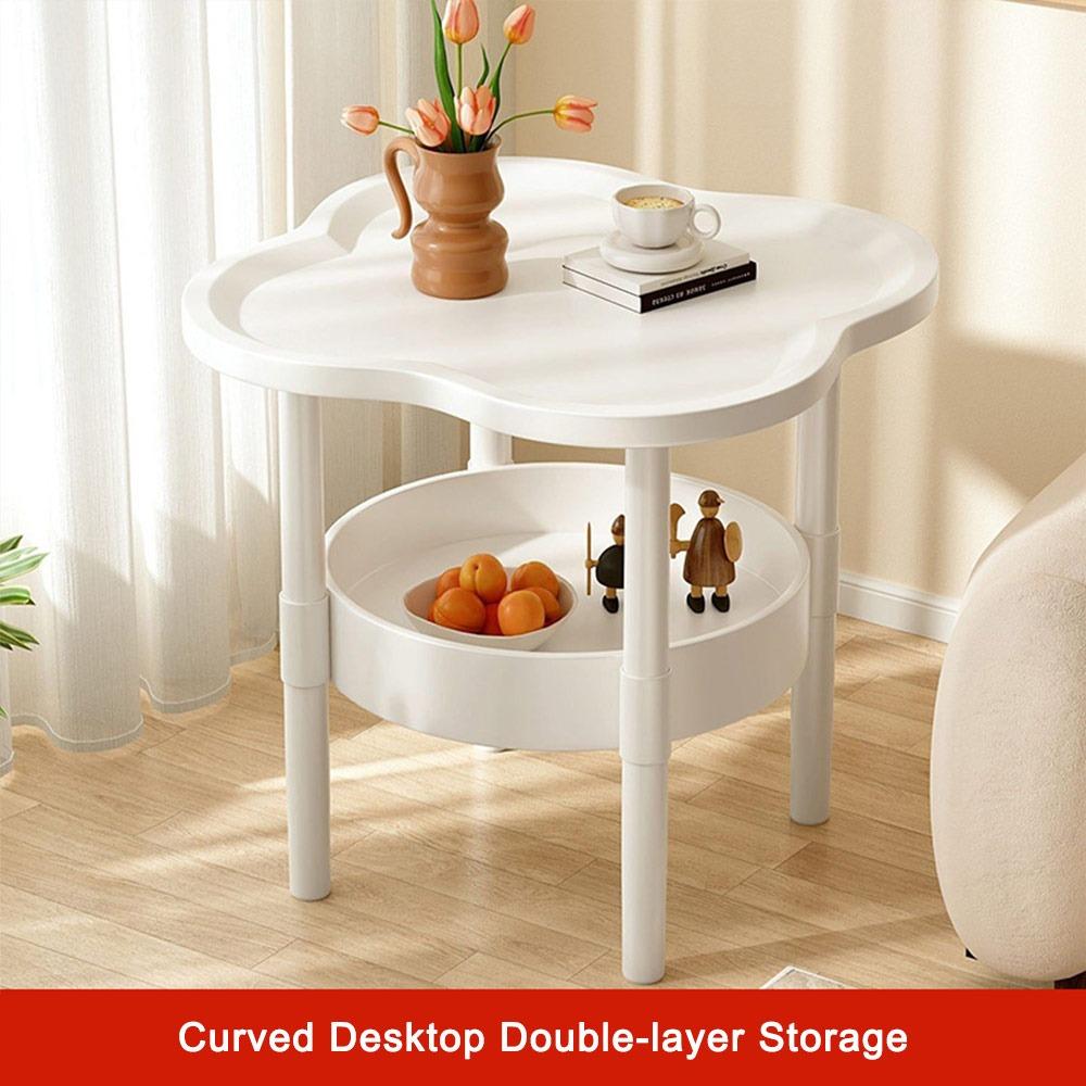 Samll Side Table Plastic Bedside Table Modern End Table for Living Room