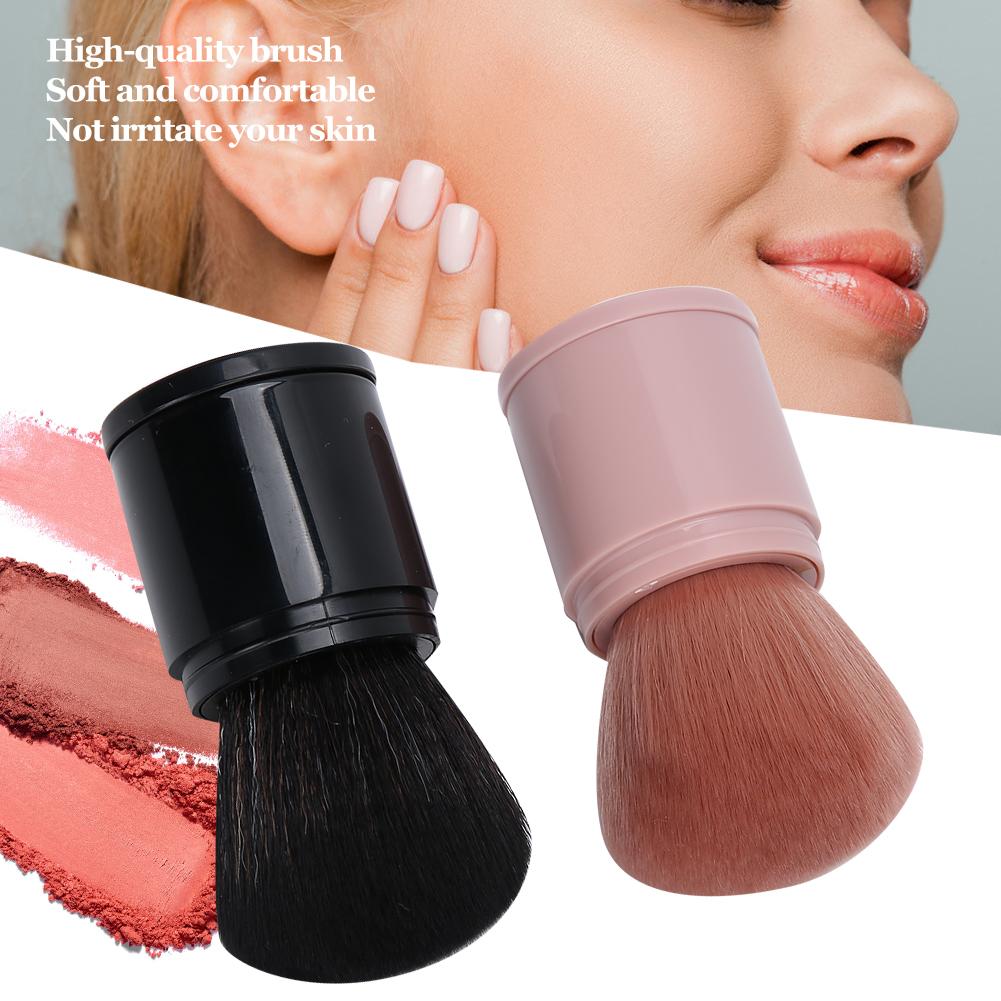 2Pcs Powder Blush Brush Professional Retractable Contour Powder Face Brush Loose Powder Brush