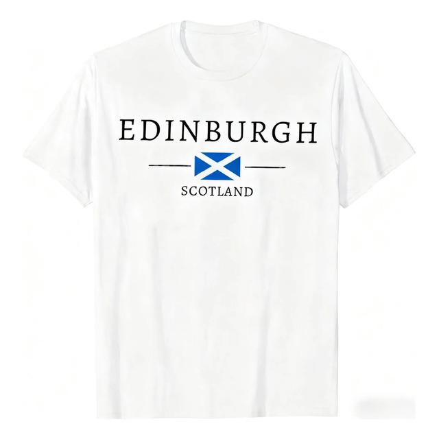 Camiseta Com Bandeira Da Escocia De Edimburgo XL