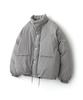 Aott Raglan Balloon Fit Short Padded Jacket Gray