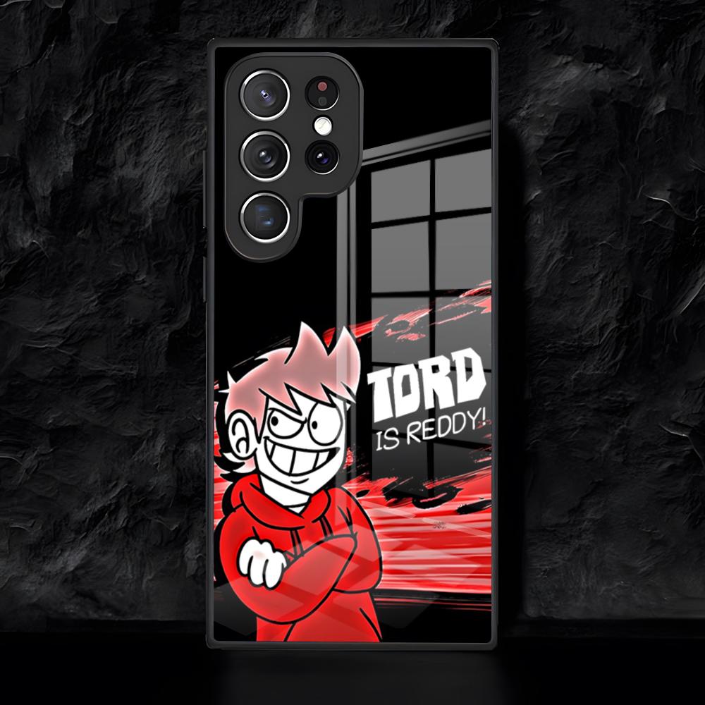 

Чехол для телефона Eddsworld Торд Аниме для Samsung S26 S25 Edge Ultra 24 23 22 21 Ultra Plus Fe A55 56 15 4G 5G Стеклянная крышка Galaxy S24