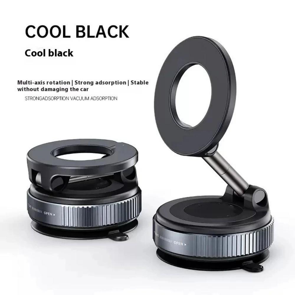 Vacuum Magnetic 360° Rotatable Phone Mount, Foldable Retractable Suction Cup - Strong Adsorption for Car/Gym/Mirror