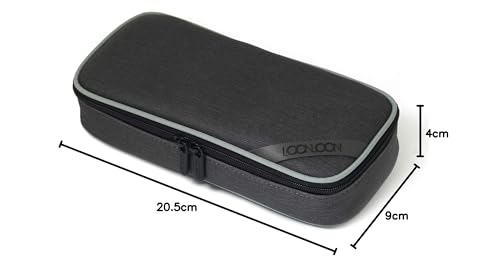 LOONLOON 667 Mellow Pencil Case, Chic Gray, Large Capacity, Two-Story Design, Multifunctional, Stylish, Elegant Color