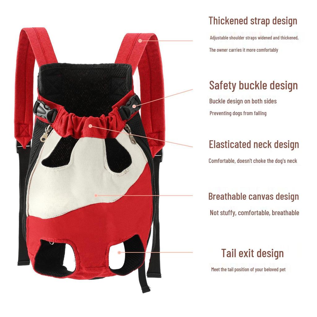 Universal Comfortable Pet Backpack for Small/Medium Cats and Dogs - Cross-border Outdoor Travel Carrier with Thickened Straps