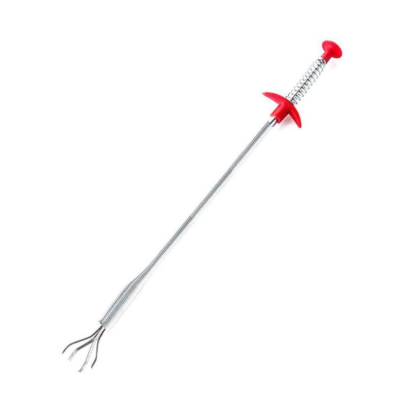 

60cm Drain Cleaner Kitchen Cleaning Tools Plumbers Snake Pipeline Dredge Sink Hair Brush Cleaner Bend Sink Tool with Spring Claw