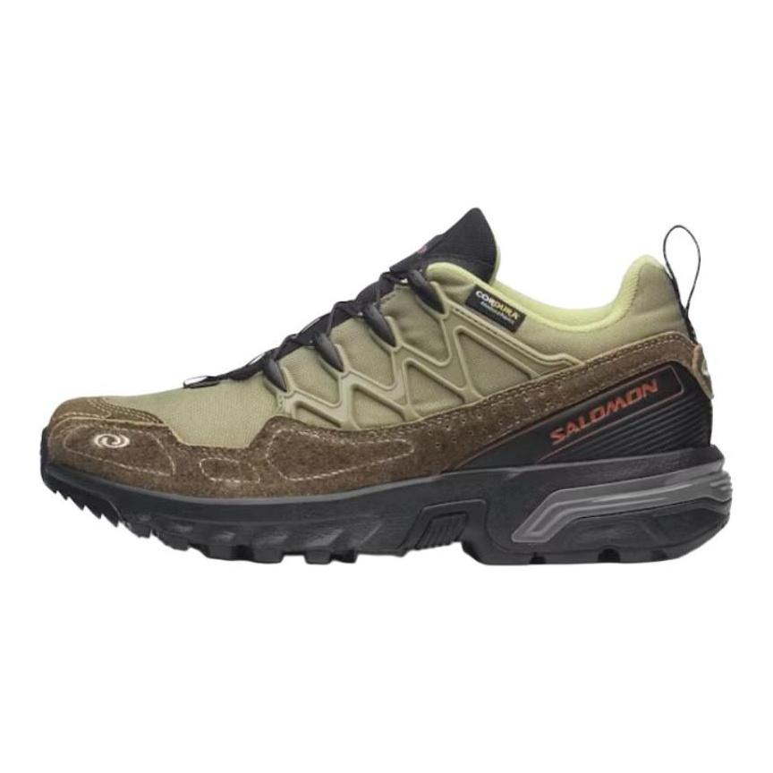 SALOMON ACS+ Cushioning Abrasion Resistant Coverage Support Lightweight Low top Running Shoes Unisex Green Brown Sneakers 477951