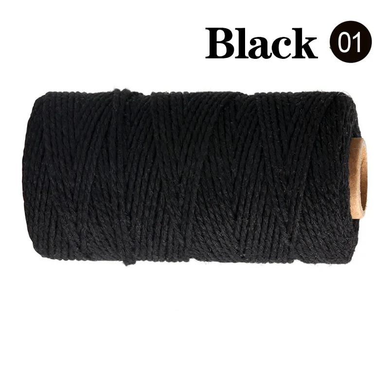 2mm 100M Macrame Cord Corda di cotone Spago Filo Stringa Artigianato Cucito fai da te Fatti a mano Arazzi Boemia Festa di nozze Decorazioni per la casa