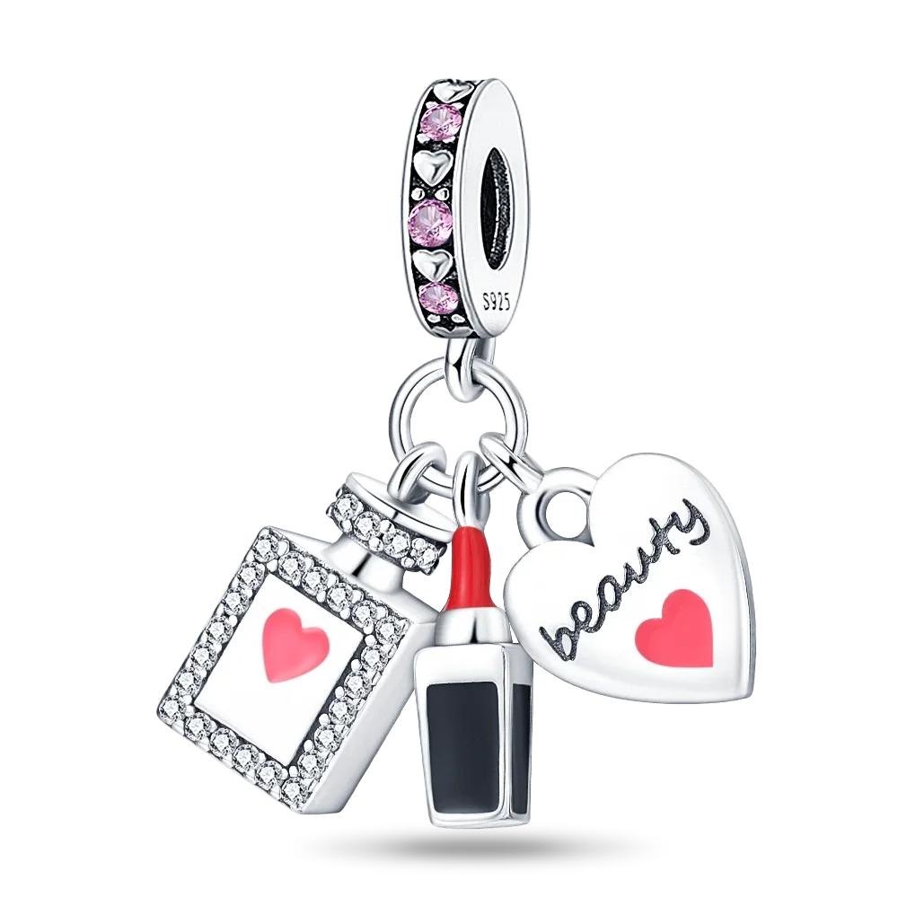 copper Fashion High Heels Lipstick Dress Perfume Bottle Life Collection Charm Bead Charms Bead Charms Compatible With Pandora Authentic Bracelets Do I