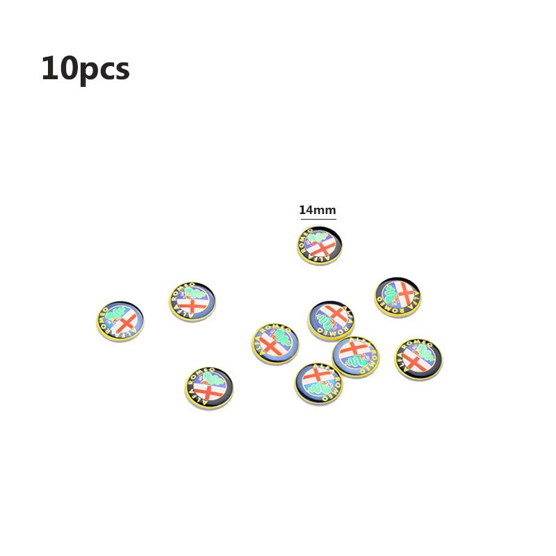 5/10Pcs Aluminium Metal Car Key Emblem Stickers For Alfa Romeo Giulietta GT 159 147 156 Mito Brera Giulia F1 Stelvio Volante
