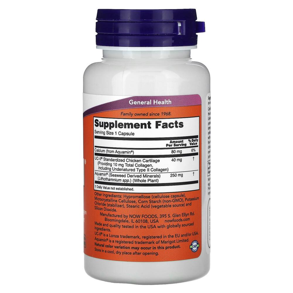 Now Foods UC-II Undenatured Type II Collagen for Joint Support Veggie Capsules, 120 Count
