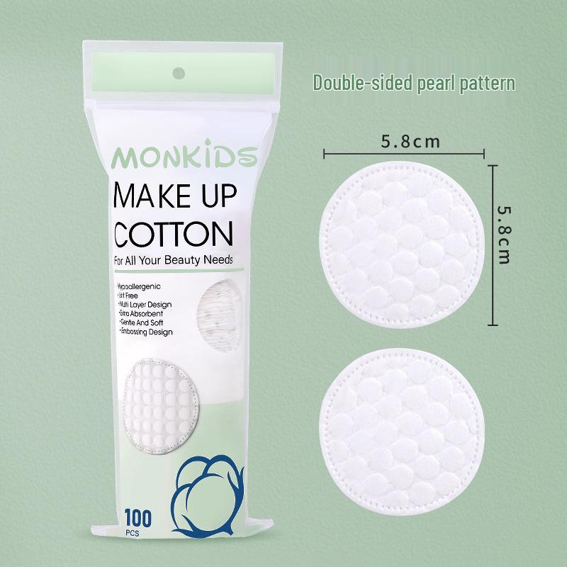 100-Piece Dual-Sided Round Cotton Makeup Remover Pads