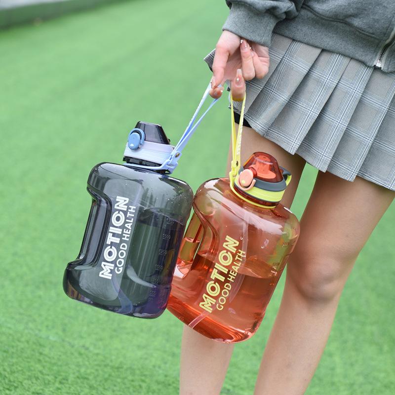 Clear Ton Barrels Plastic Water Cup Large-Capacity Water Cup Mens and Womens Outdoor Activity Gym Large Water Bottle Active Barrels