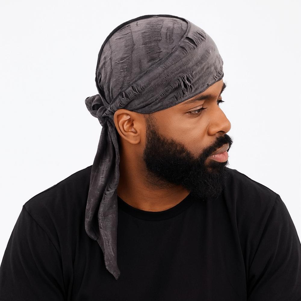 Cotton Long Tail Pirate Cap Breathable Hole Bandana Cap Punk Hip Hop Bandana Headscarf  Moto Bike