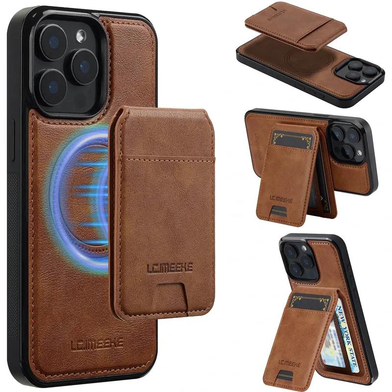Detachable Magnetic 2 In 1 Leather Case For iPhone17 16 15 14 13 12 11 Pro XS Max Air Plus SE Card Pocket Phone Cover