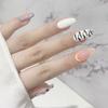 24pcs False Nails with A Pattern Peach Heart Wear Finished Nail Tablet False Nail Removable Manicure Beautiful False Nails