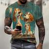 Summer Funny Dog Pattern 3D Print T-Shirts O-Neck Casual Fashion Short Sleeve Oversized Harajuku Men's T-shirts
