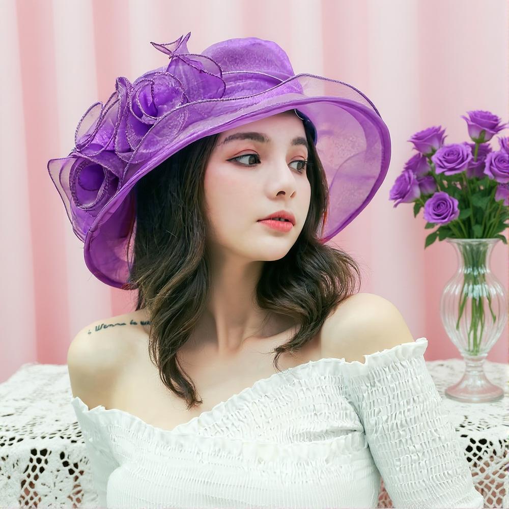 Ladies Sun Hat Elegant Mesh Sun Hat Wedding Hat Lightweight Travel Accessories Garden Parties Festivals Cap