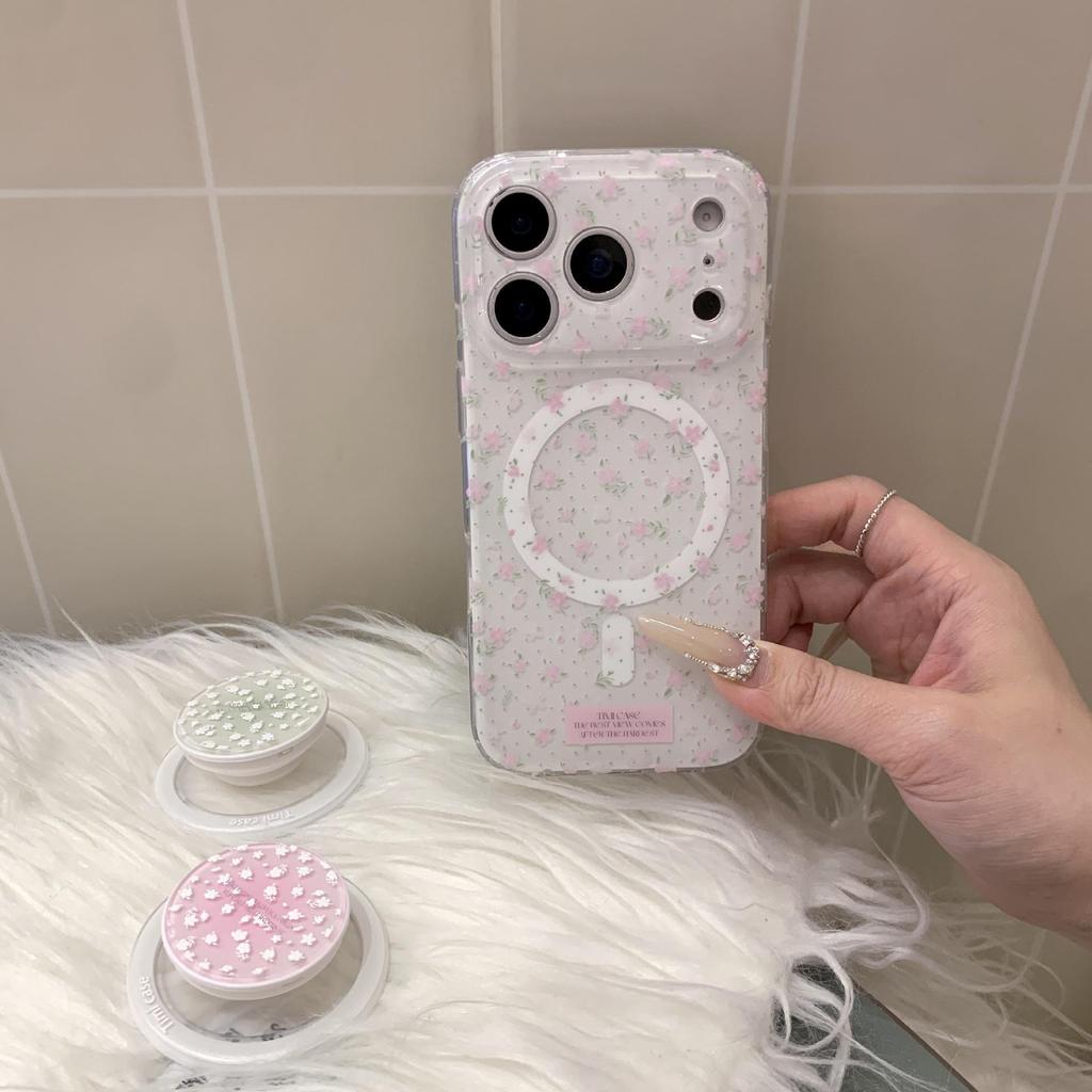 Spring Floral iPhone Case: Drop-Proof, Magnetic, for Models 13, 14, 15PM, 16pro, 17pro