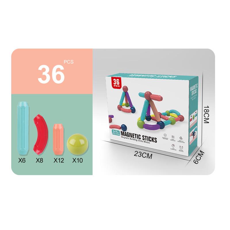 Cross-border Magic Magnetic Building Blocks for Toddlers - Educational and Versatile Magnet Sticks