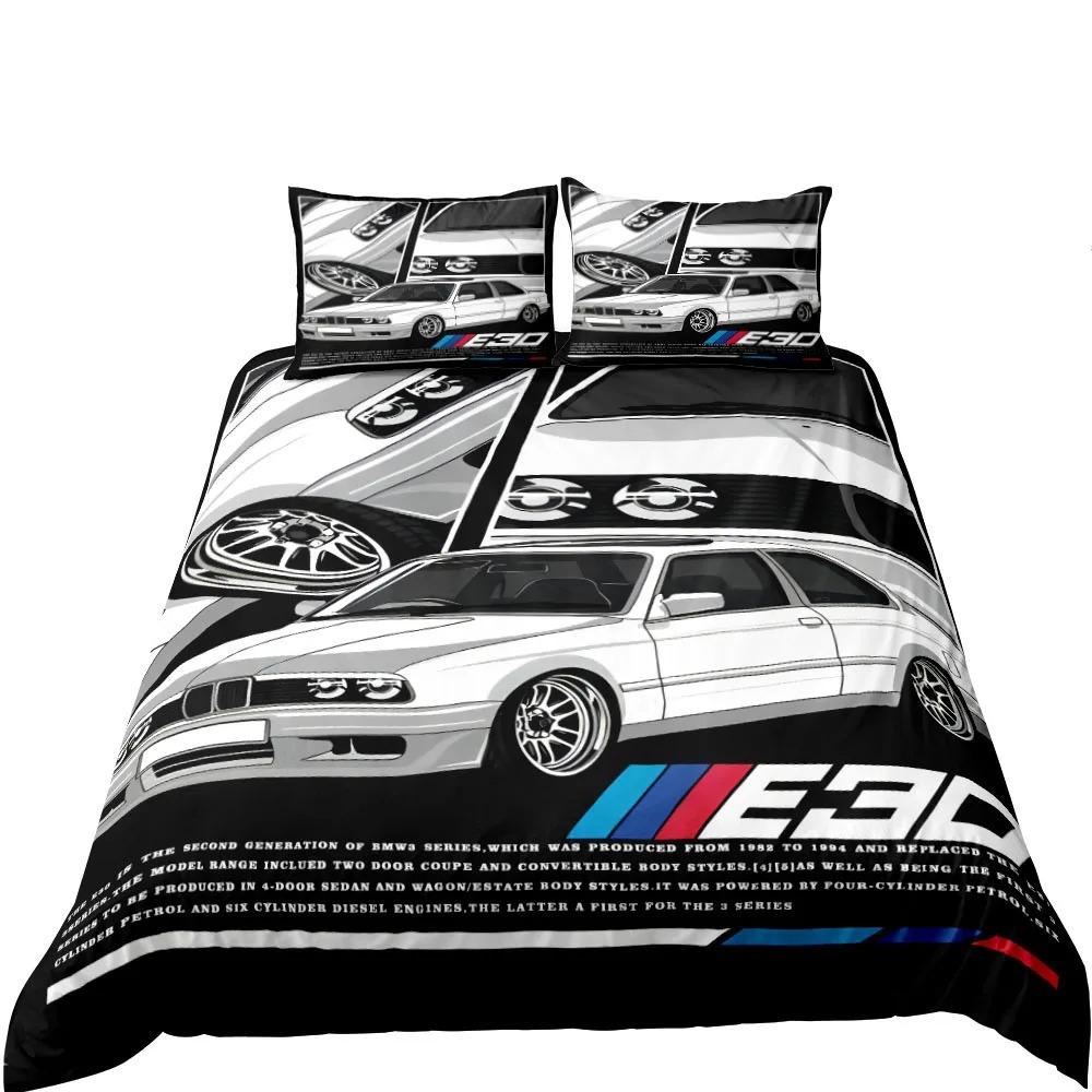 Automobile Poster Fans Duvet Cover Children's BirthdayGift with Zip Room Decor for Teenagers Adulte Microfibre Duvet Cover