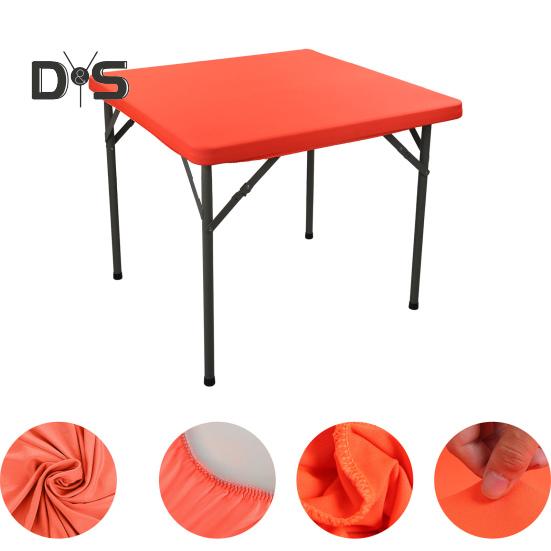 Obrus na stół w kwadratowym rozmiarze 33,8 x 33,8 cala, elastyczny, elastyczny obrus koktajlowy