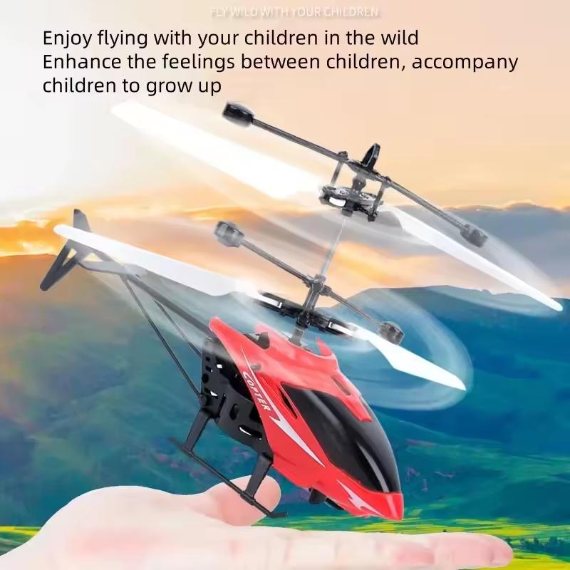 

Rechargeable mini remote control drone RC safety fall-proof remote control helicopter drone children s toys синій