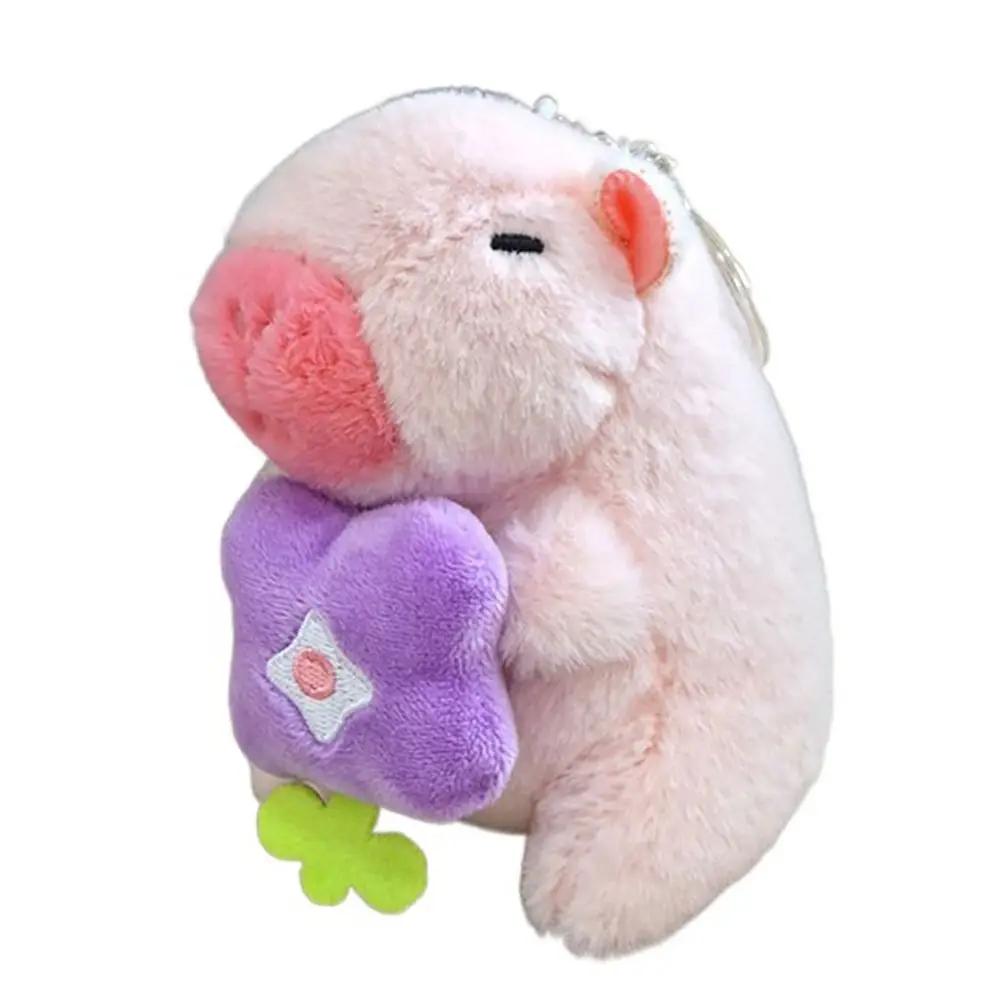 Toy Cartoon Capybara Simulation Capybara Pendant Multicolor Plush Capybara Keychain Accessories Stuffed Animals
