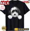 2025/Süßer Sheepadoodle Welpe schaut hervor Lustiges Sheepadoodle Hundeliebhaber T-Shirt Unisex T-Shirt