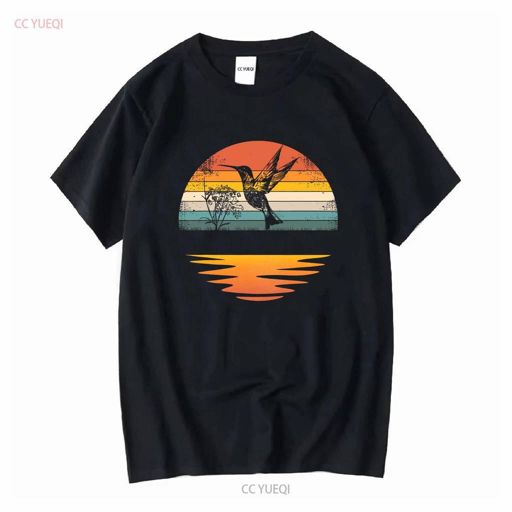 Hummingbird Vintage Retro Hummingbirds T Shirt vintage Washed designer clothes Versatile Casual Soft Top For Everyday Wear