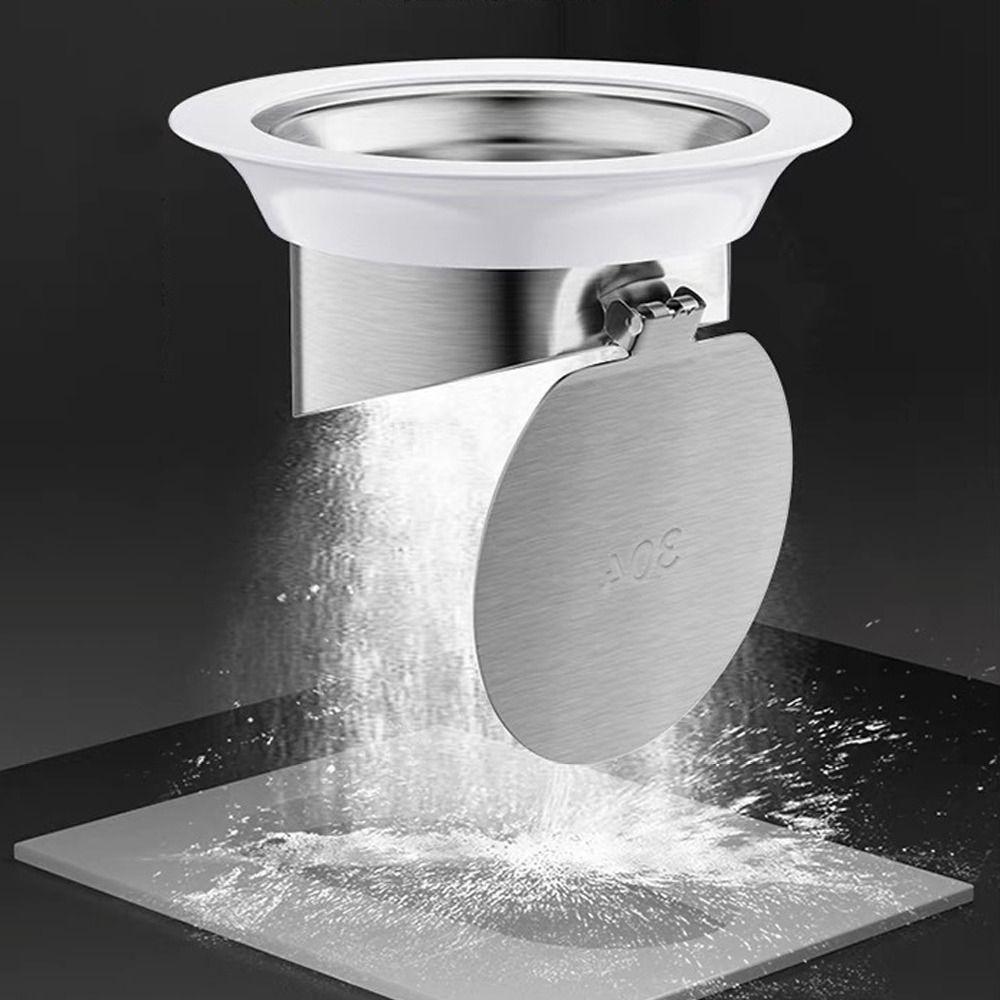 Prevent Backflow Toilet Odor Stopper Stainless Steel Sewer Anti-smell Plug  Bathroom Fitting