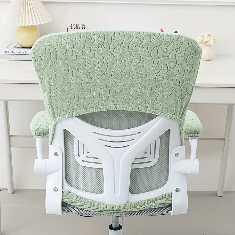 1 Set Leaves Jacquard Office Chair Cover 4pcs Split Computer Chair Covers Elastic Gaming Chairs Seat Back Protector Cover With Armrest Slipcovers