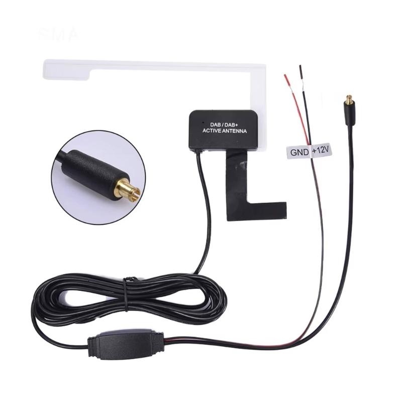 12V Glass Mount External Car Radio Antenna Suitable For Enhances Digital Sound Reception And Easy Adhesive Installation