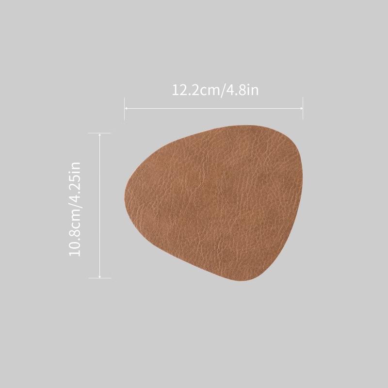 Faux Leather Placemats And Coasters Set 6 Pieces Non Slip Round Table Mats Durable For Dining Table Wedding Decoration Lighr Coffee