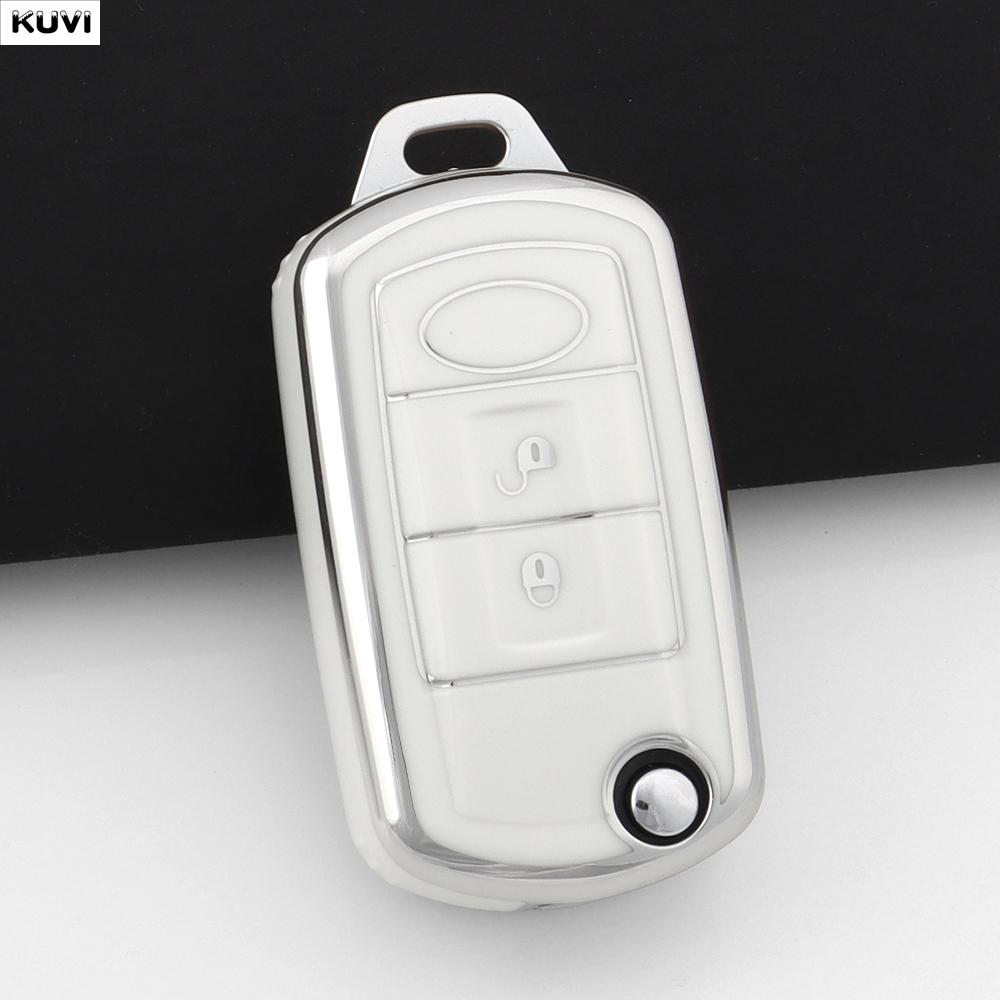 3 Button Tpu Car Flip Key Case Cover Shell For Land Rover Range Rover Sport Lr3 Discovery 3 Porected Fob Holder Accessories