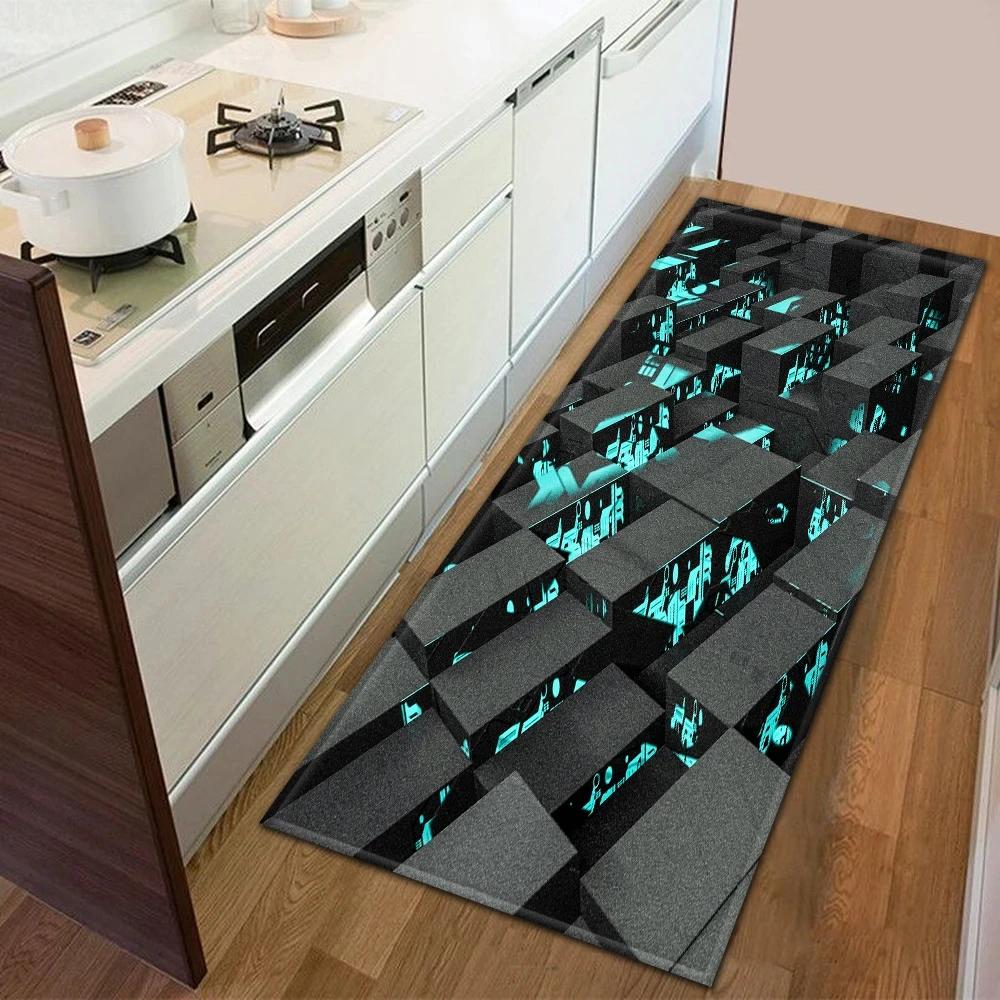 Modern Kitchen Doormat Decoration Bedroom Carpet Bathroom Anti-Slip Floor Home Balcony Hallway Long Rug Bedside Living Room Mat