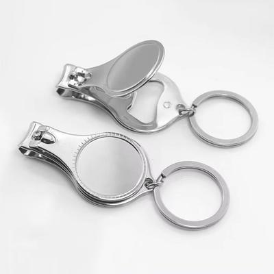 Pince à ongles pour pédicure Porte-clés Coupe-ongles Multifonctionnel Décapsuleur Outil de Beauté