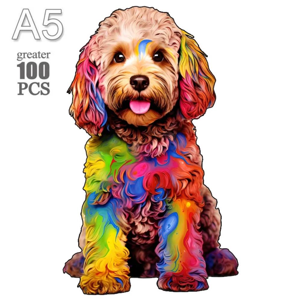 Wooden Puzzle Adult Kids Jigsaw Puzzles Puppy Dog 3D Animal Puzzles Boutique Gift Box Packaging Children Christmas Gifts Toys