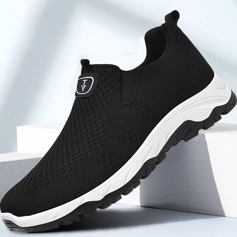 Summer breathable cloth shoes men's casual shoes men's lazy shoes one pedal new soft-soled mesh men's shoes