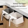 Wall-Mounted Kitchen Trash Can with Scraper - Cabinet Door Hanging Design