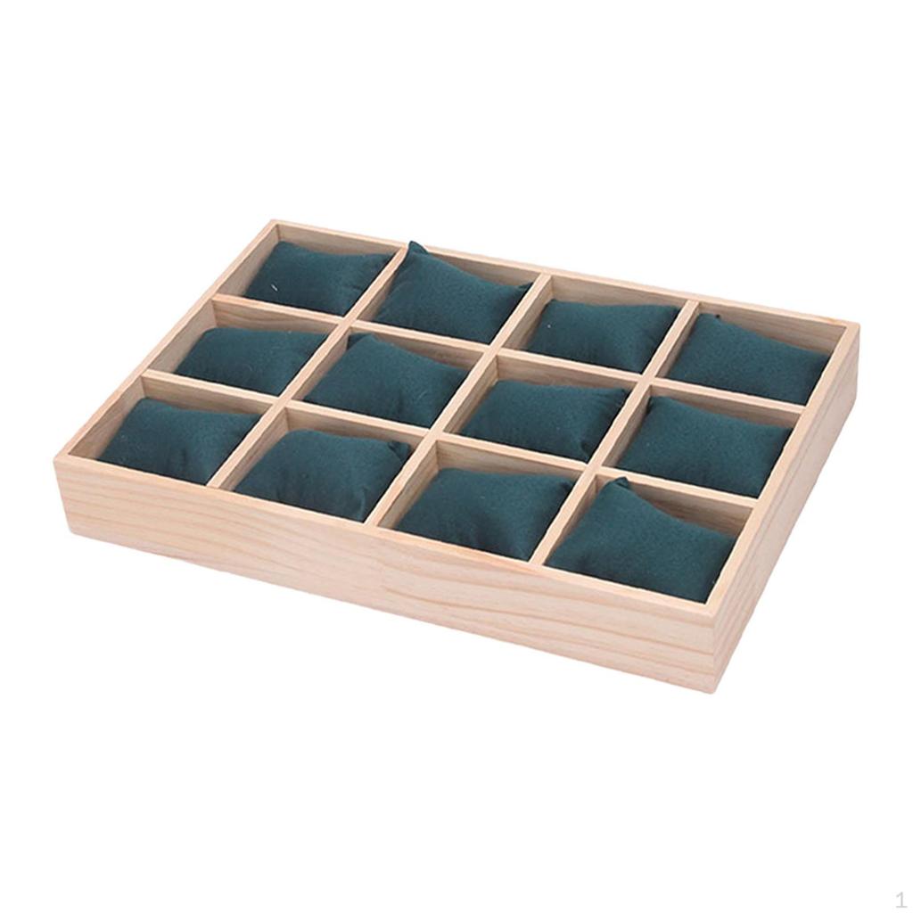 Watch Jewelry Box Bracelet Holder Men 12 Slot Container Multifunctional with Pillow Portable