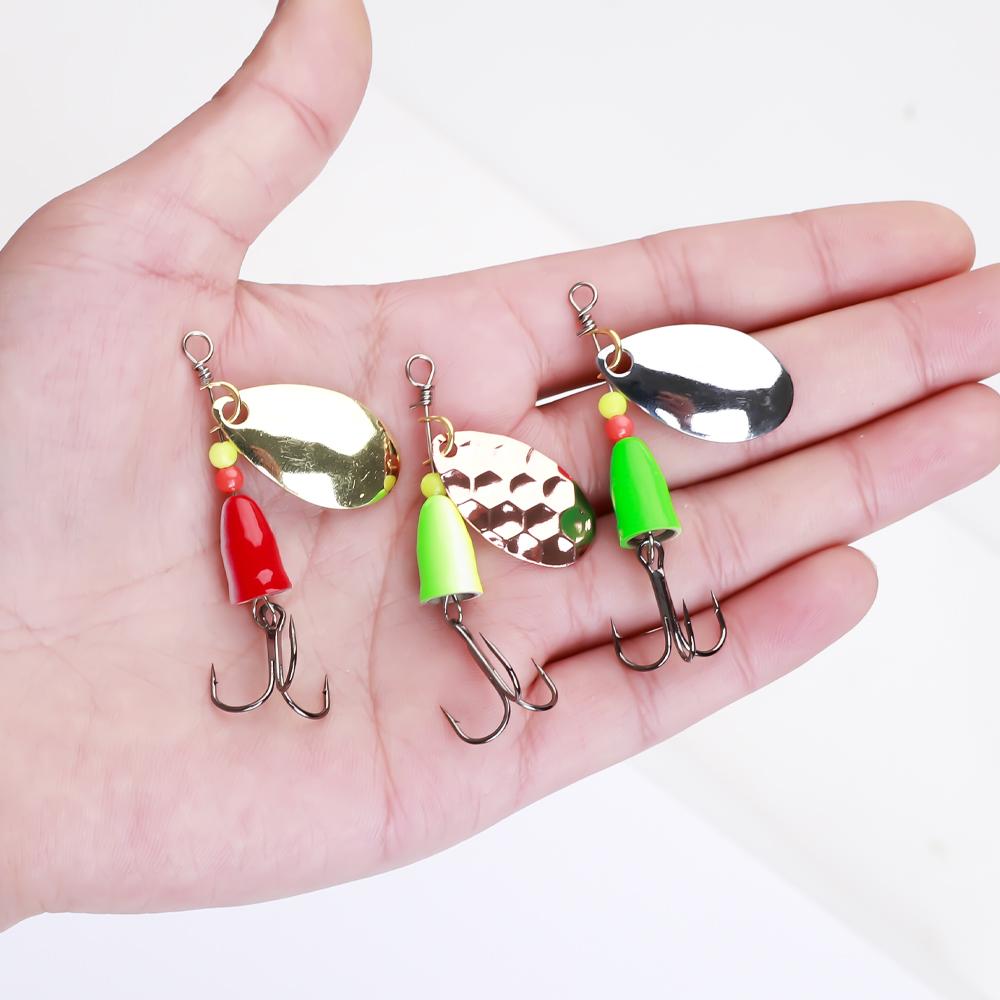 Bass Trout Fishing Lure 10pcs Bait Salmon Hard Metal Bait Set With Tackle Boxes