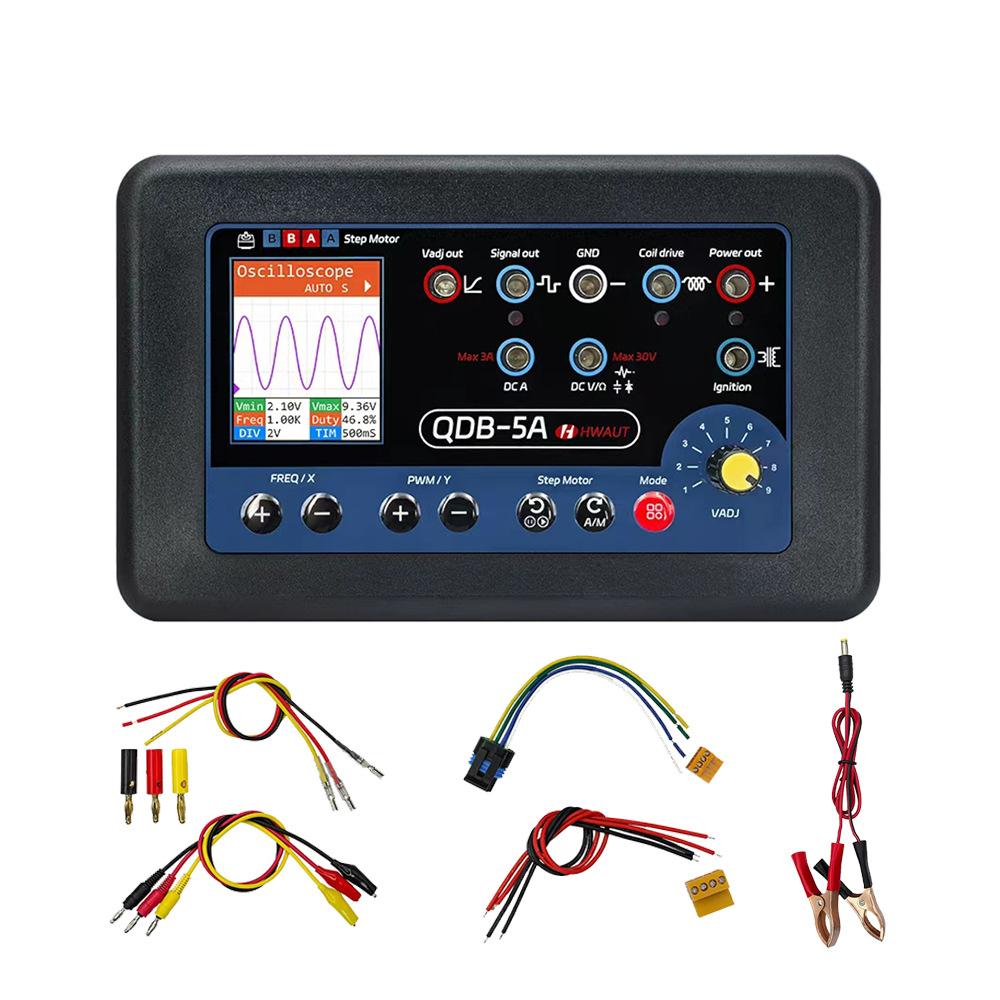 QDB 5A Automotive Actuator Drive Tester Support Oscilloscope Multimeter Stepper Motor Ignition Coil and PWM Signal Drive Tester