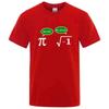 Summer Round Neck Math Formula Graphic Printed T-shirts Fashionable Casual Pure Cotton Short Sleeved Men's T-shirts